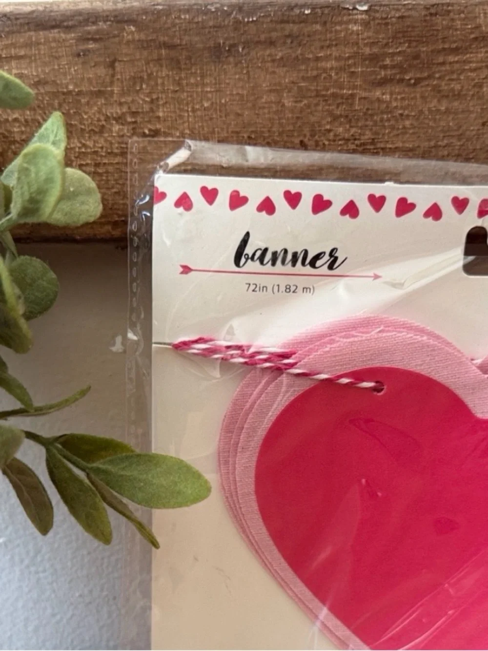 Target Pink Layered Heart Garland with Twine